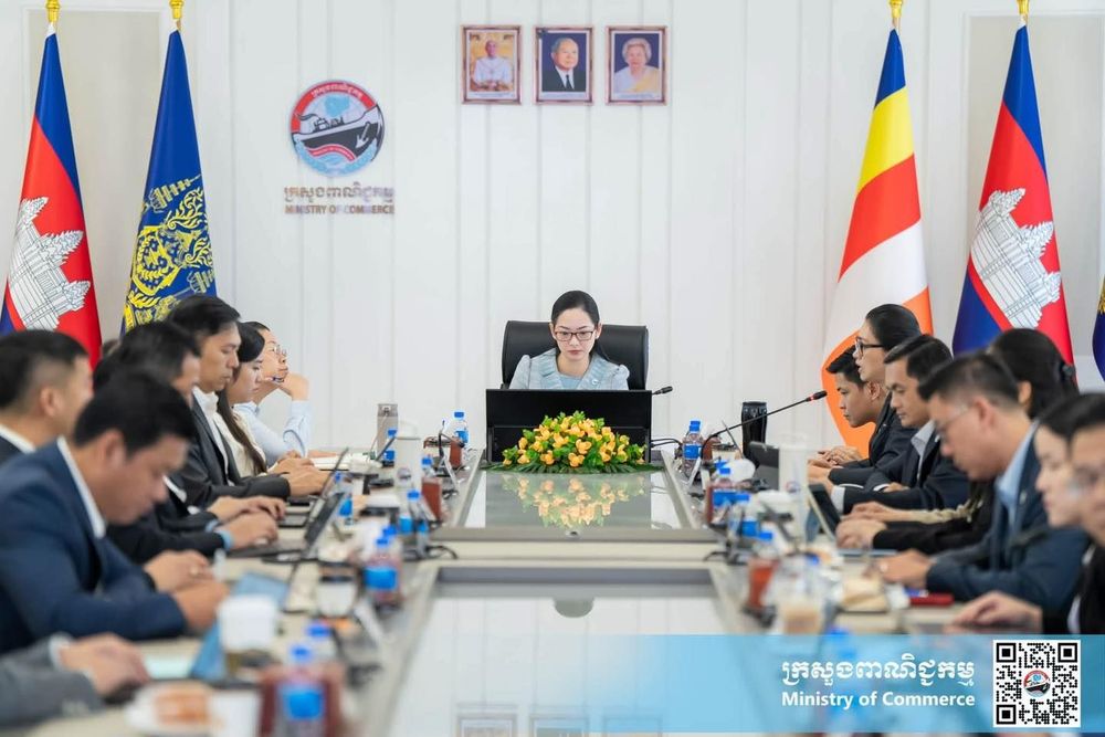 កិច្ចប្រជុំវឌ្ឍនភាពការងារផ្សារពាណិជ្ជកម្មតាមប្រព័ន្ធអេឡិចត្រូនិក ខេមបូឌាត្រេដ (CambodiaTrade.com) និងគម្រោងពង្រឹងពាណិជ្ជកម្មអេឡិចត្រូនិកជនបទ (Rural E-commerce Empowerment Project - REEP)