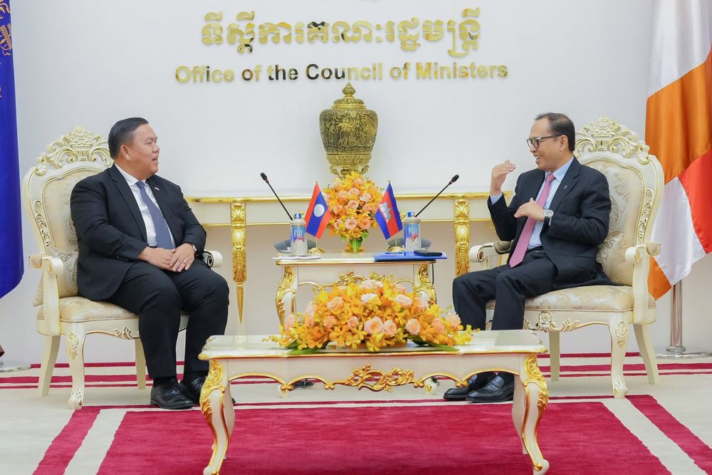ឯកឧត្តមឧបនាយករដ្ឋមន្ត្រីប្រចាំការ វង្សី វិស្សុត ទទួលជួបពិភាក្សាការងារជាមួយឯកឧត្តម Sonexay Vannaxay ឯកអគ្គរដ្ឋទូតឡាវថ្មីប្រចាំកម្ពុជា 1